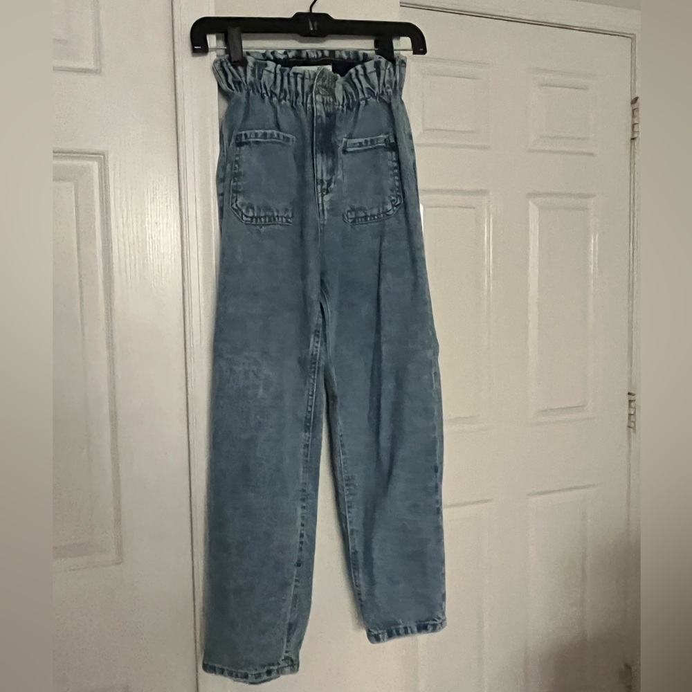 Zara, 13-14 Mom jeans w/elastic waistband